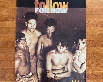 Follow For Now Original 1991 RARE Funk Rock Promotional Poster 24" x 36" Never Hung, Music Poster