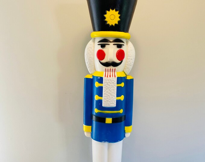 Vintage Nutcracker Plastic Blow Mold, Union Products, Vintage Christmas