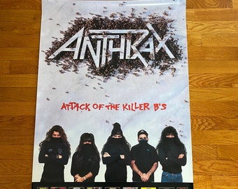 Anthrax Attack Of The Killer B's Original Promotional Poster, 1991, 24x36, Never Hung, Heavy Metal Music Poster, Anthrax Poster
