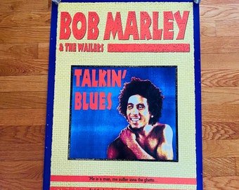 Bob Marley And The Wailers Talkin' Blues 1991 Original Promo Poster 20x30 Unhung Island Records Promo Reggae Music Poster