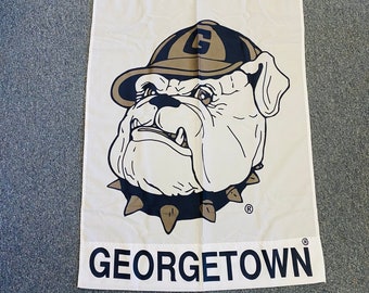 Vintage Georgetown University Banner Flag, NOS, Georgetown Hoyas Football College Flag, 1990s Unused Flag, Yard Decor, Outdoor Flag