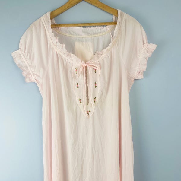Shadowline Women's Short V-Neck Nightgown - Opacitrique Nylon, Below-Knee Length, Lace Trim - View #8