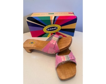 Dr Scholls Women Size 9 M Exercise Clog Sandal Special Pink Leather Slide New