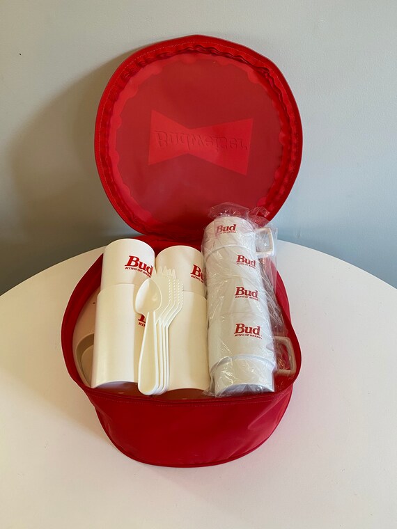 Vintage Budweiser Picnic Set, Budweiser Tailgating Set With Case