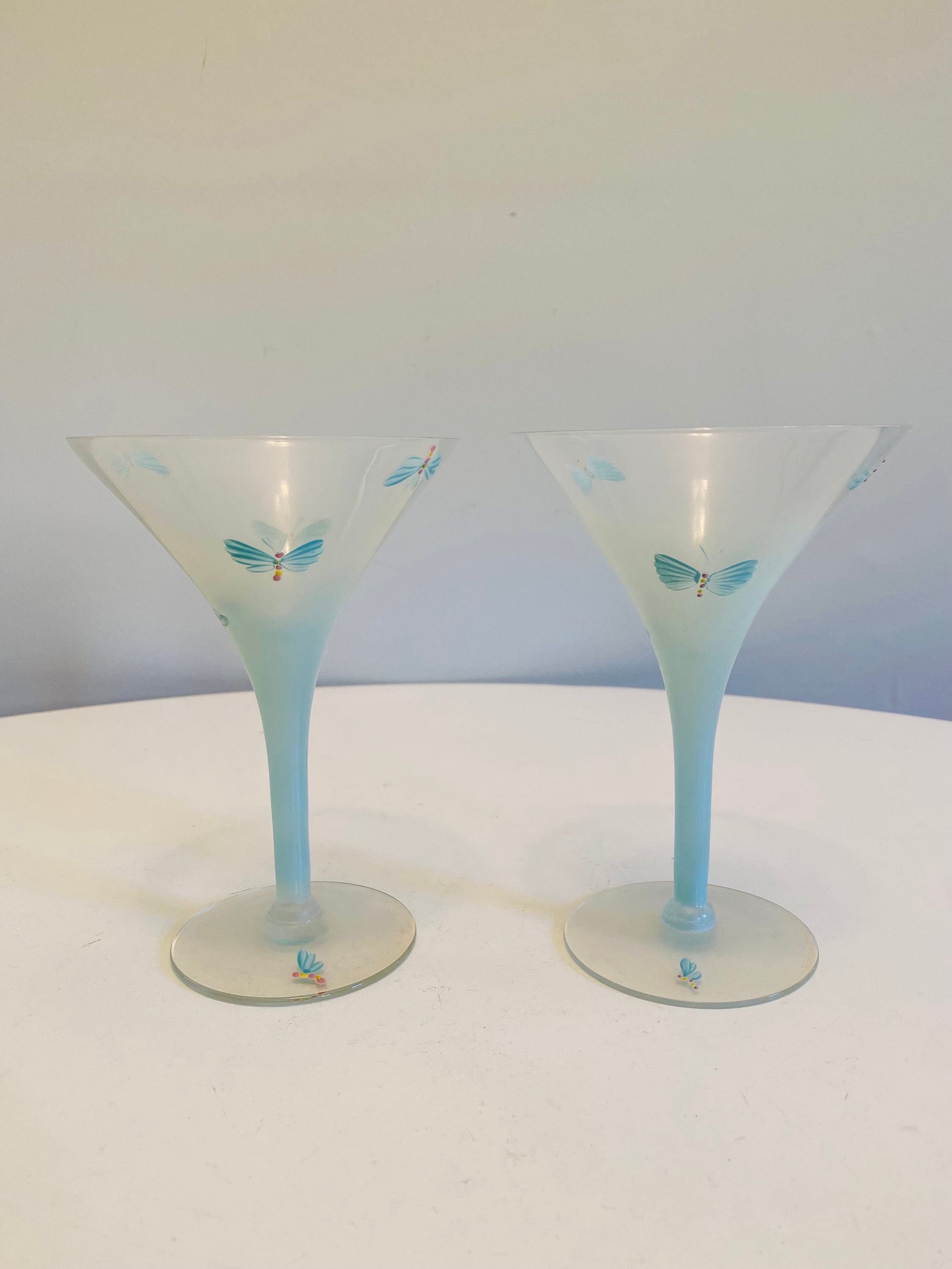 Frosted Love Fever Cocktail Glasses _ Set of 2 - Fancy Retro