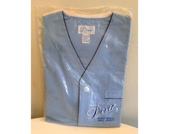 Vintage Dover Short Sleeve Knee-Length Men's Pajama Size Large Light Blue NOS