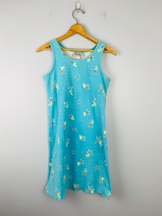 Vintage Lilly Pulitzer Casual Sleeveless Dress, Size Small, Blue Starfish  Print Dress, Made in USA, Tank Dress, Cotton Blend Summer Dress