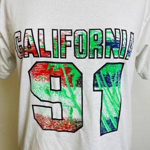 Vintage 1991 California T-shirt, Screen Stars Best, L, California Tropical T-shirt, California 91, 90s Tee image 6