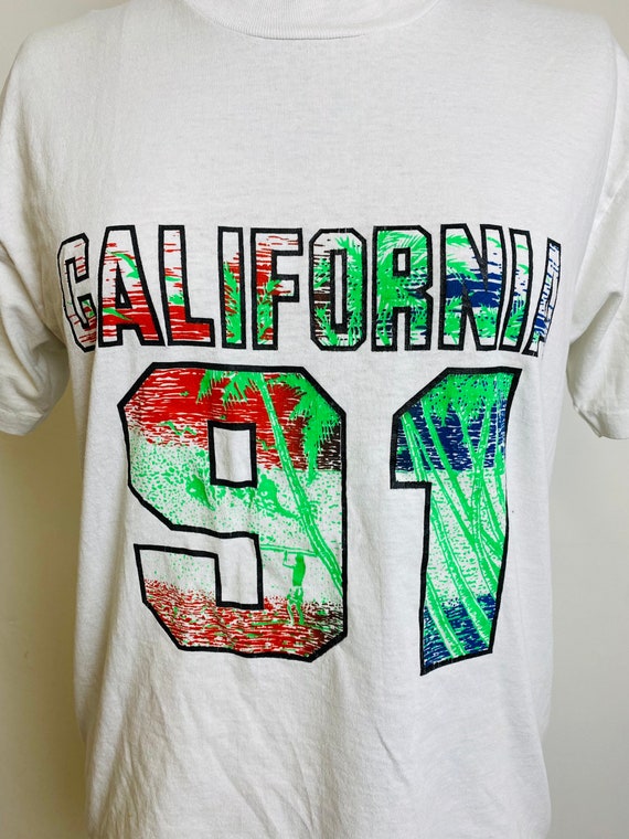Vintage 1991 California T-shirt, Screen Stars Bes… - image 6