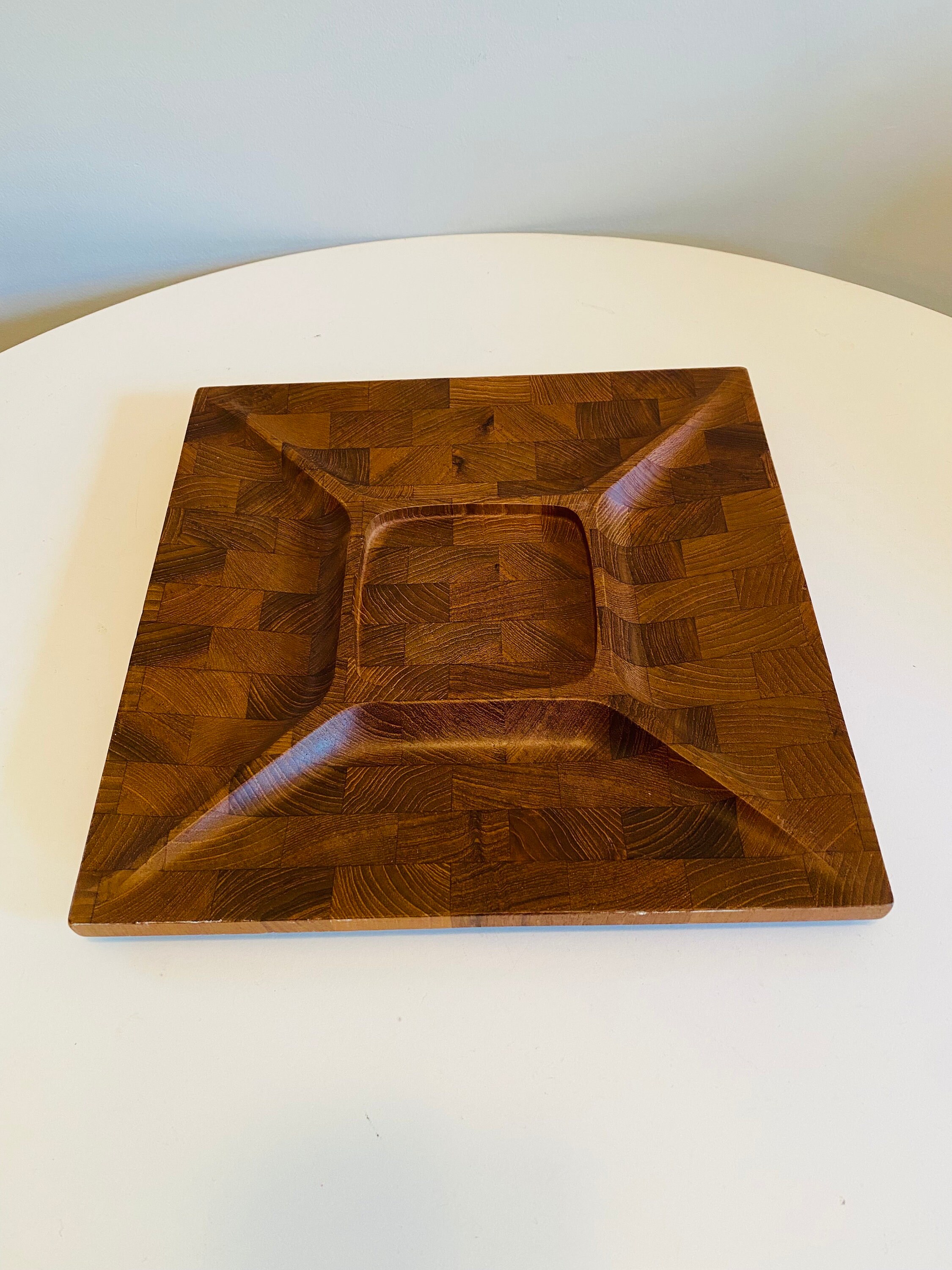 食器 DENMARK DIGSMED DESIGN Vintage Digsmed Denmark Teak Square Cheese and Cracker Tray