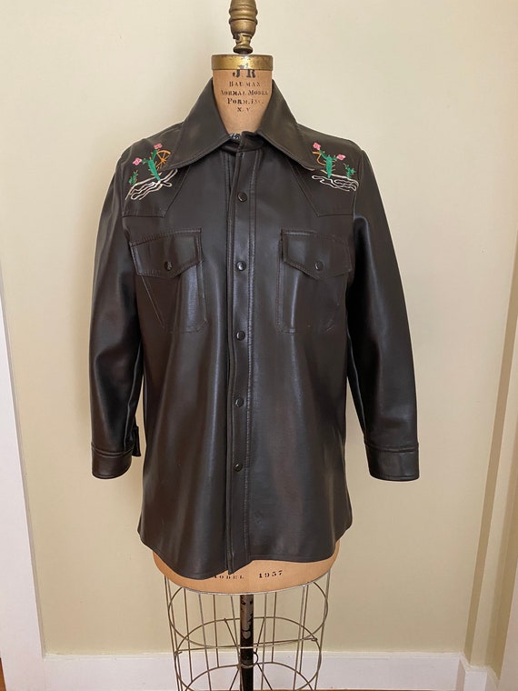 Vintage Vanderbilt Faux Leather Jacket, Chocolate 