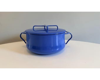 Vintage Dansk Kobenstyle 2 Qt Blue Enameled Pan Dutch Oven Made in France