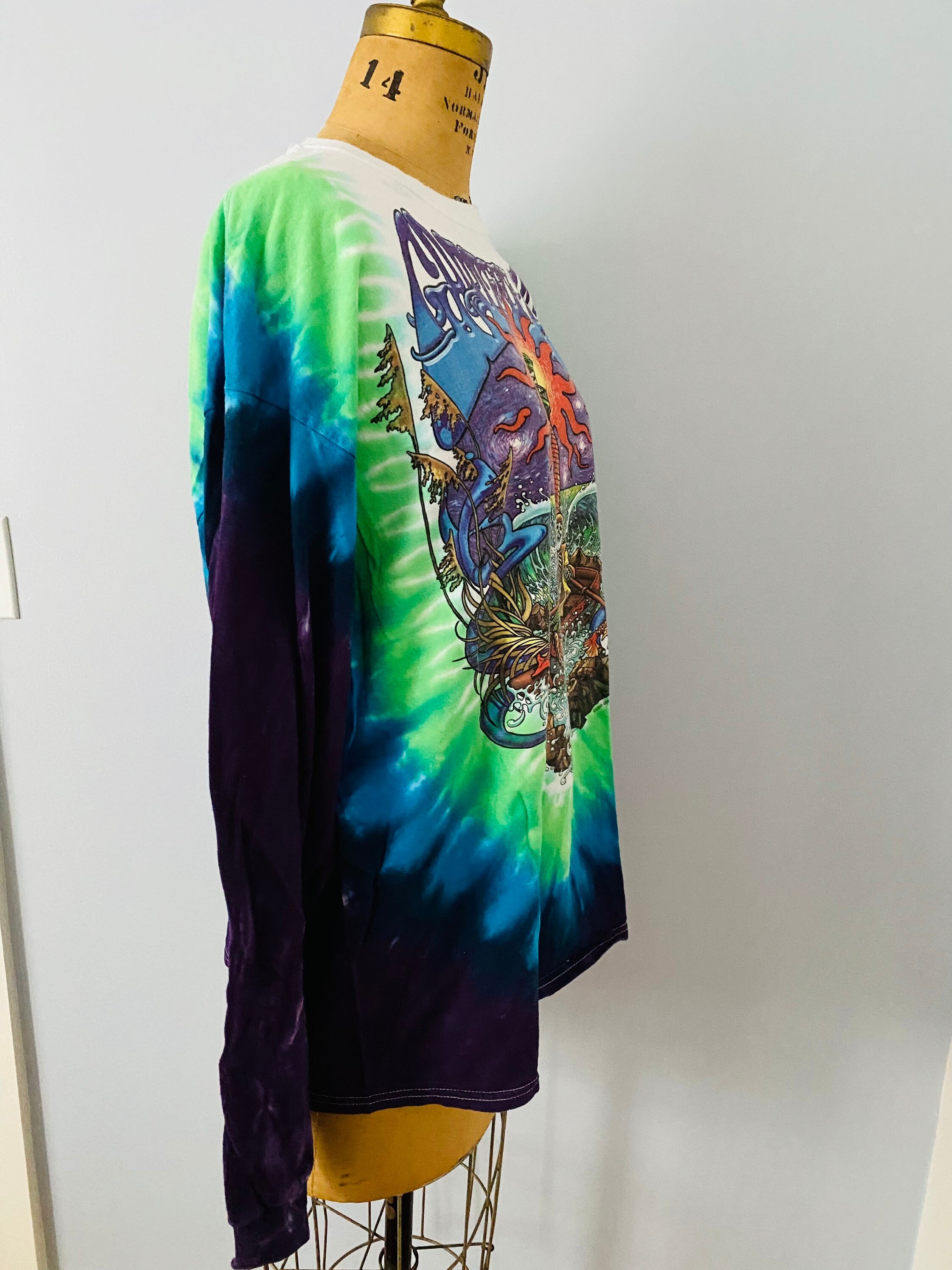 Vintage Grateful Dead Long Sleeve Shirt Tie Dye Shirt, 2000 GDP 