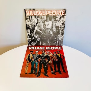Lot of 2 Village People Record Albums, Macho Man and Self-Titled Album, 1970s Disco Albums, Village People Albums, Dance Records