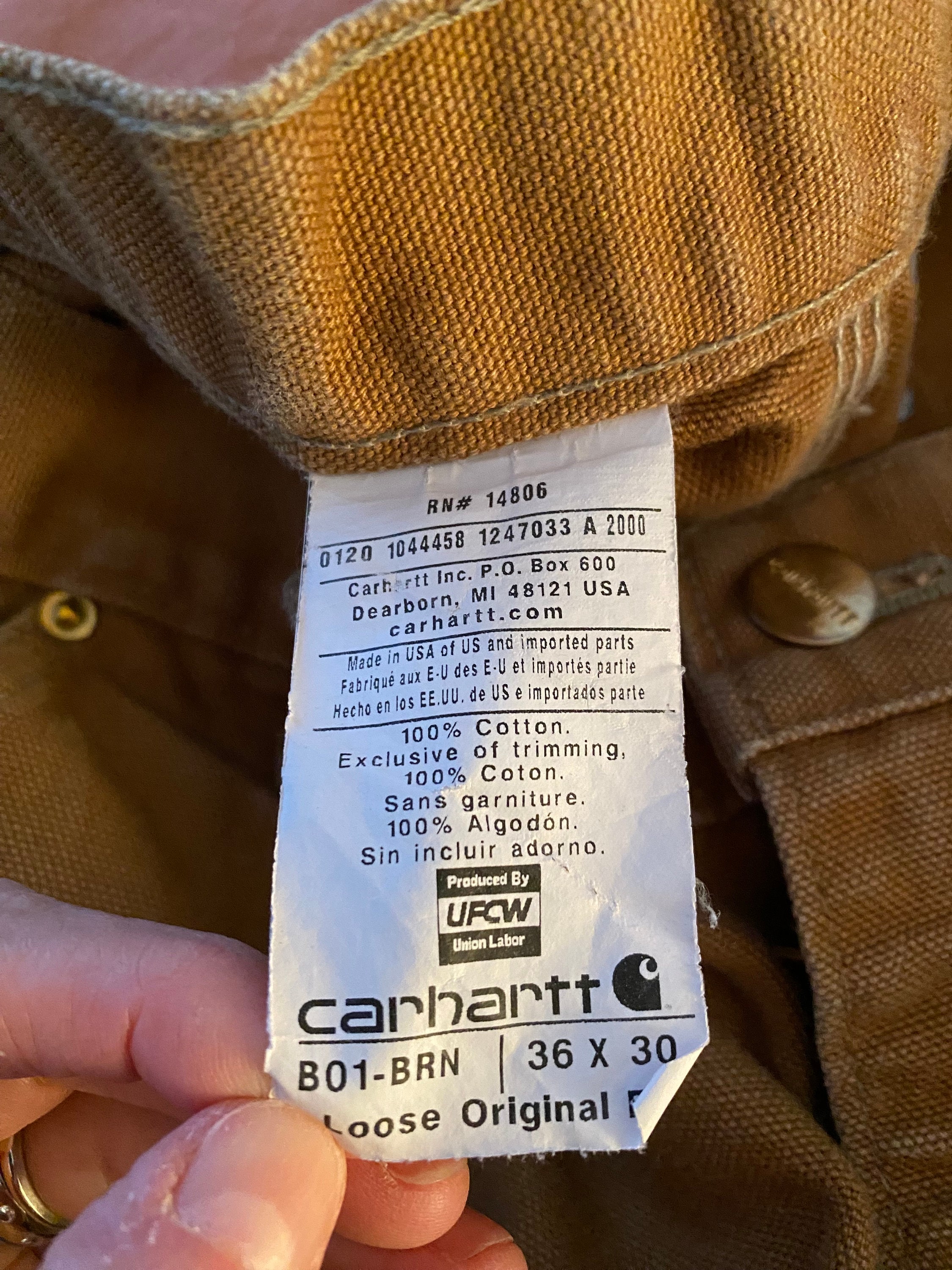 K*D様 Carhartt Double Knee 38X34 made in Carhartt Double Knee Jeans Mens 38X34 Logger Washed Denim Loose