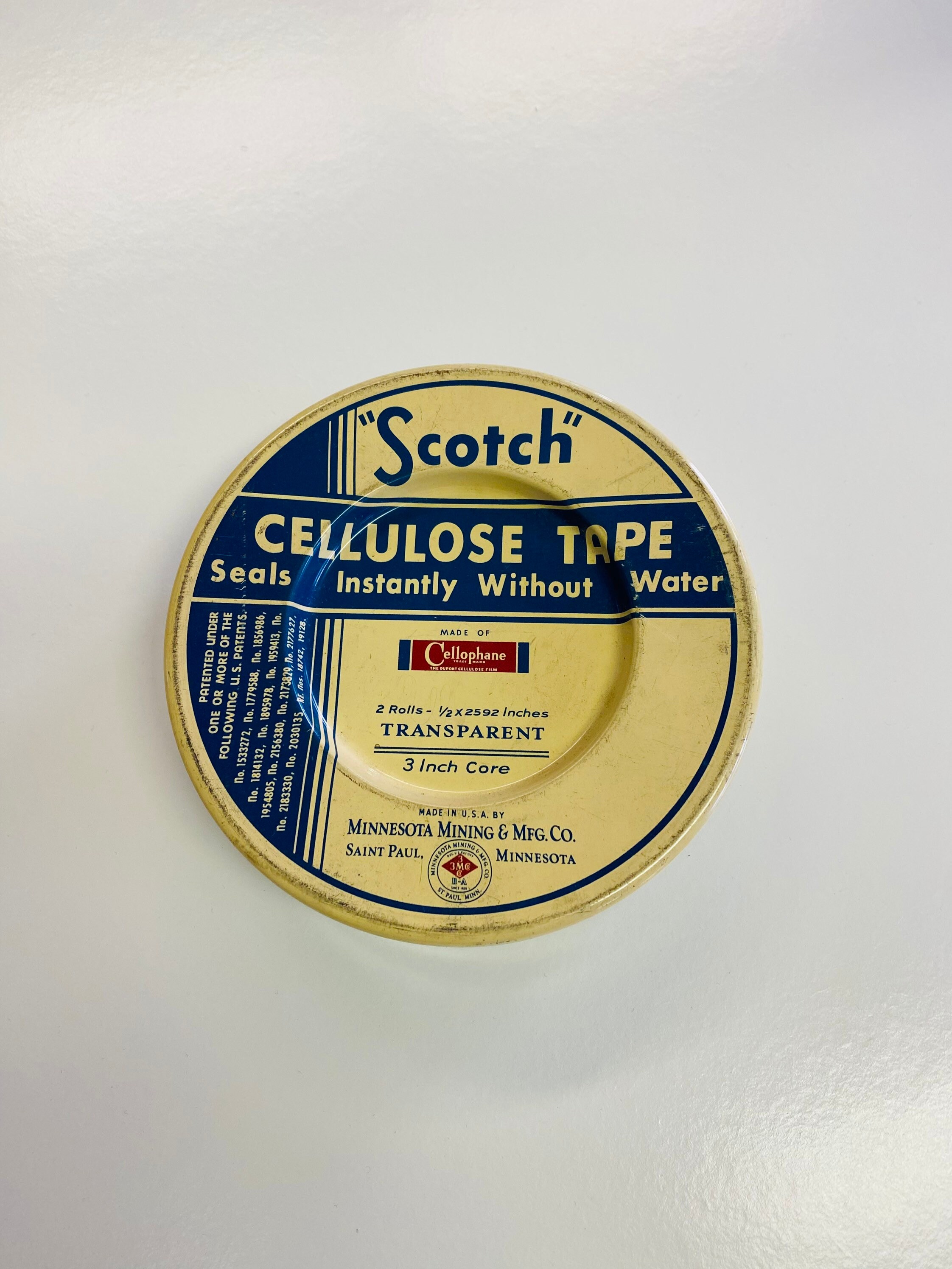 Vintage Scotch Tape Container Empty Tin for Scotch Cellulose Etsy