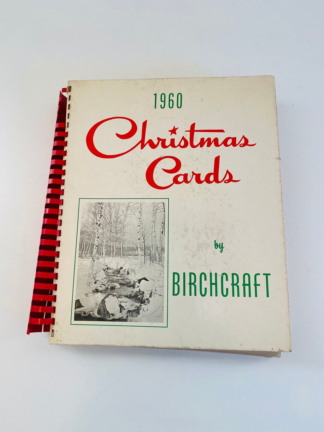 Vintage 1960 Christmas Cards by Birchcraft Salesman Sample Spiral Book