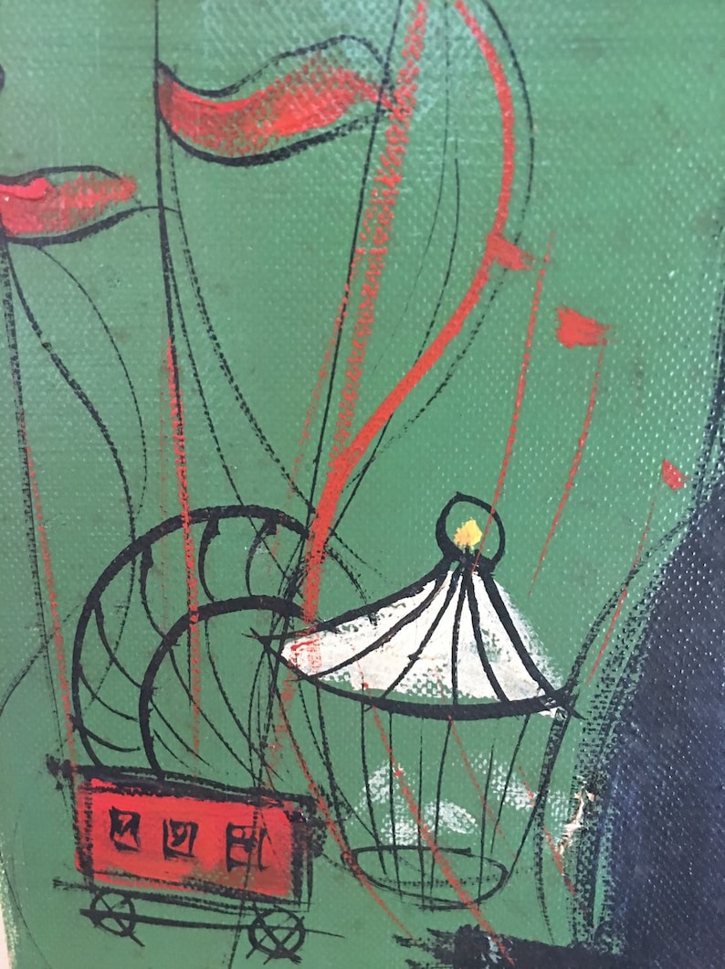 1960s Big Eye Artwork Carlo Carando Big Eye Painting Girl with