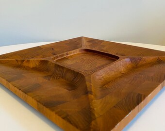 Vintage Digsmed Denmark Teak Square Cheese and Cracker Tray