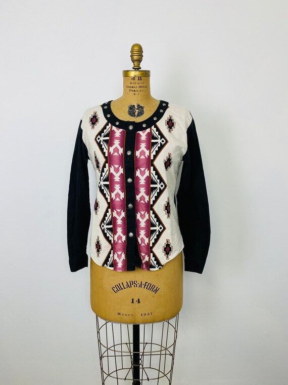 Chemise vintage motif Roper - haut de rodéo western 11/12 pour