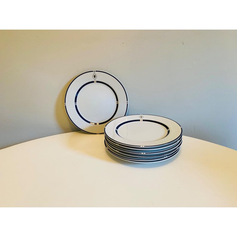 Gwathmey Siegel American Airlines Swid Powell Plates Set of 7, 8.25