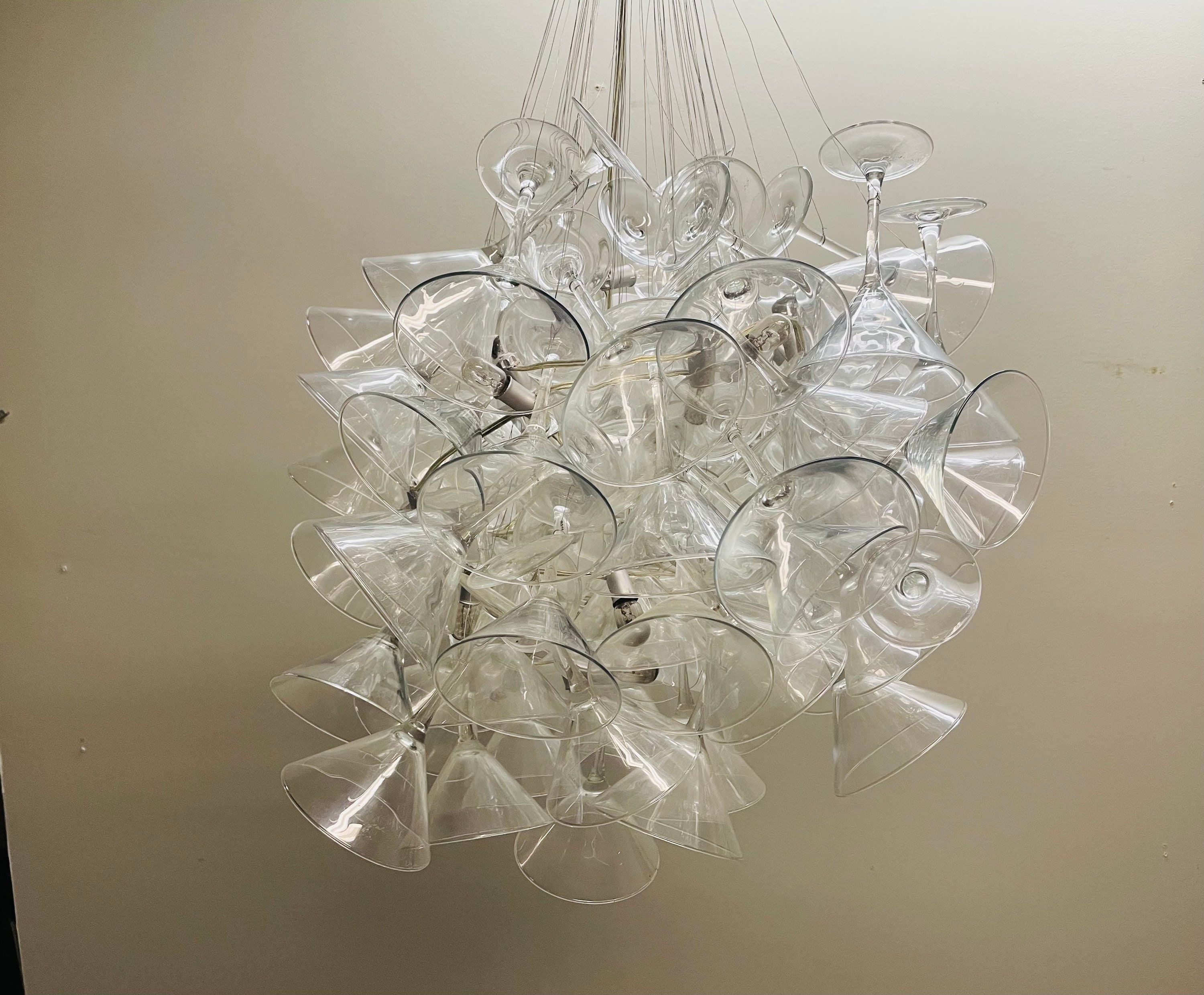 Vintage Martini Glass Chandelier Touch Design Studio Etsy