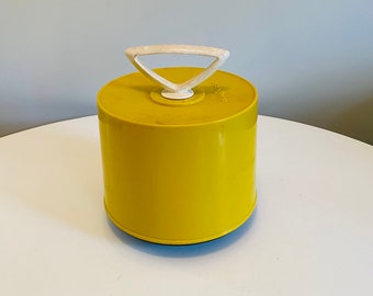 Vintage Disk-Go-Case, Yellow 45 Record Storage Case, 45 Album Holder, Vinyl Storage Box, Mid Century Album Case, 45 RPM Album Storage