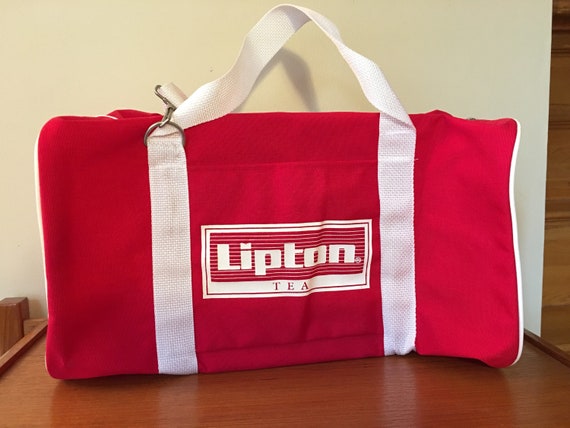 Vintage Lipton Tea Duffel Bag, Promotional Adverti