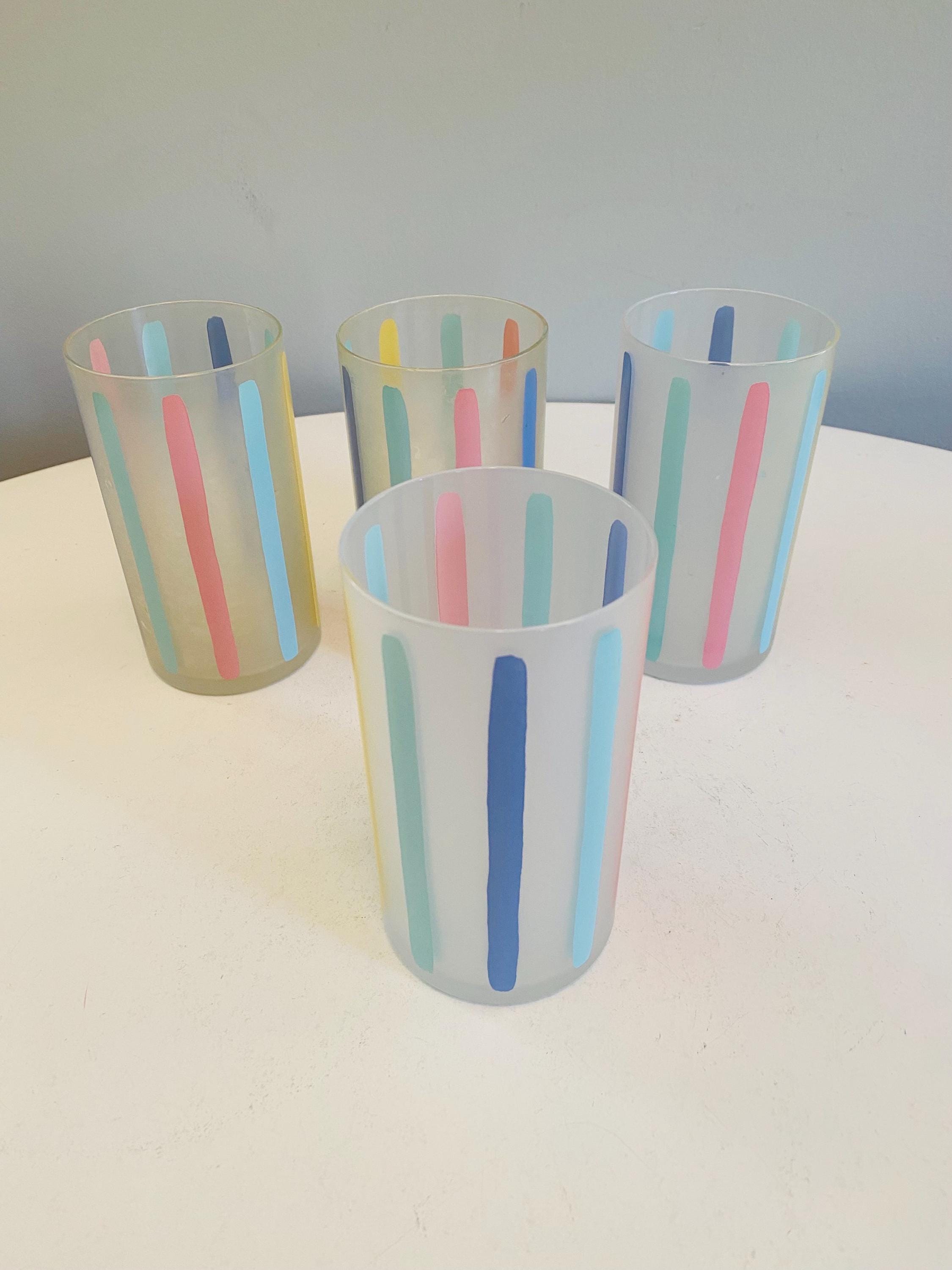 80s Frosted Glasses - Etsy
