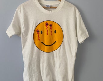 T-shirt oversize à col rond 'Smiley' - noir - - 12.00