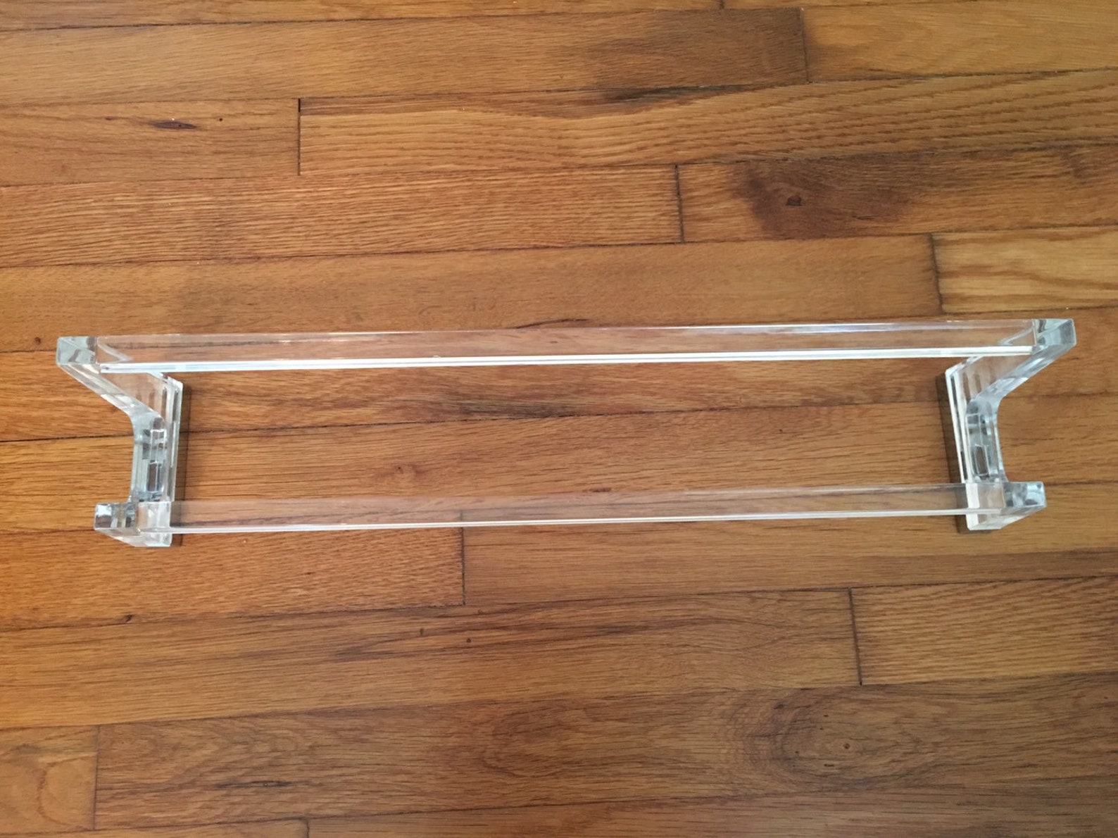 Vintage Lucite / Clear Acrylic Plastic Double Towel Bar 20 Etsy