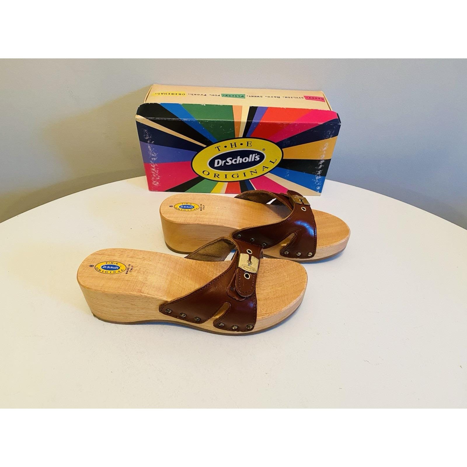 Vintage Scholl's Wood Sandals