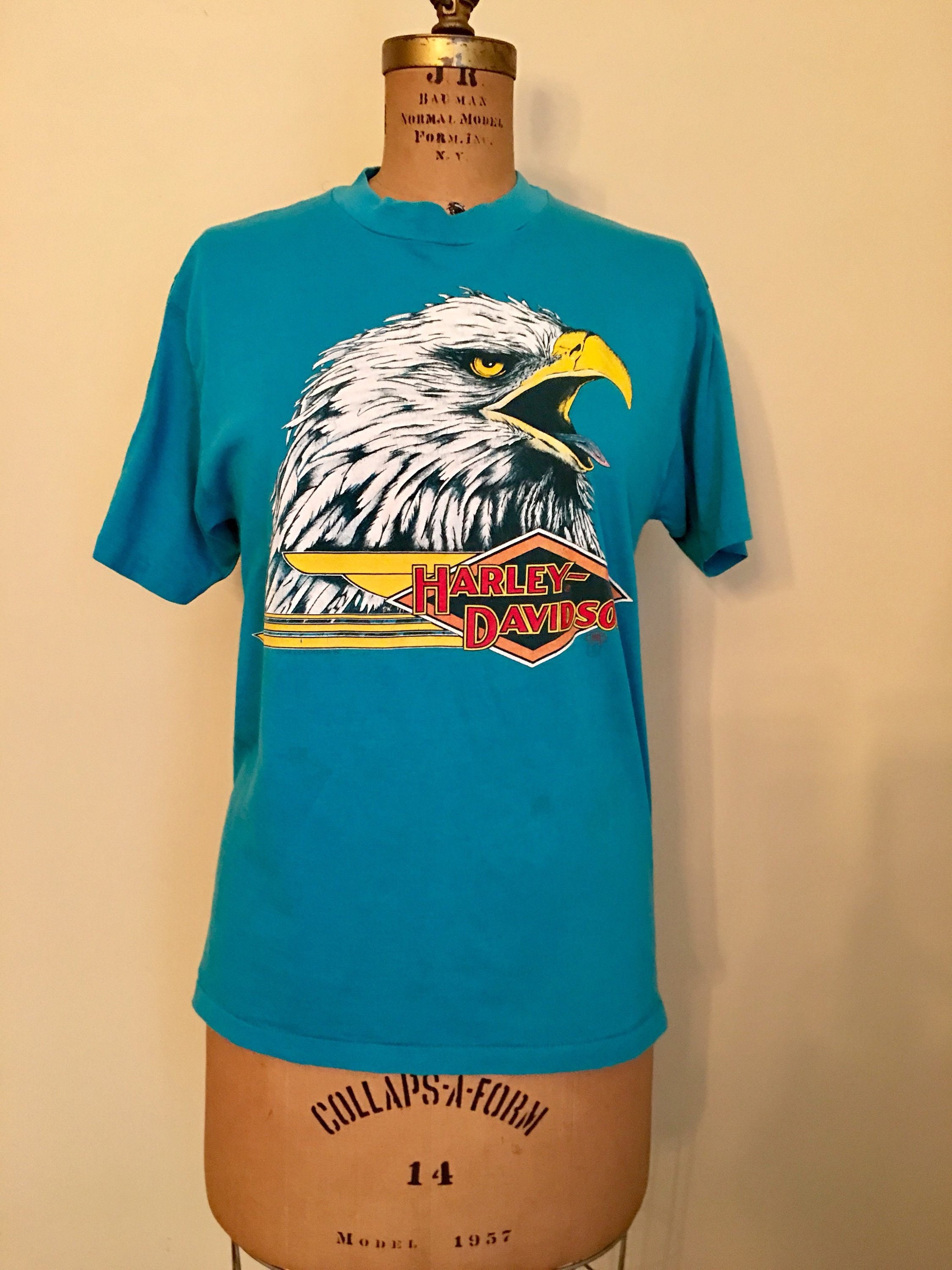 【oan】America Eagle Vintage Washing Short Sleeve T-Shirt LightBlue_d38e96cc-132e-4902-