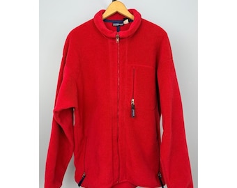Vintage Patagonia Synchilla Mens XL Red Fleece Jacket Full Zip Made In USA 25400
