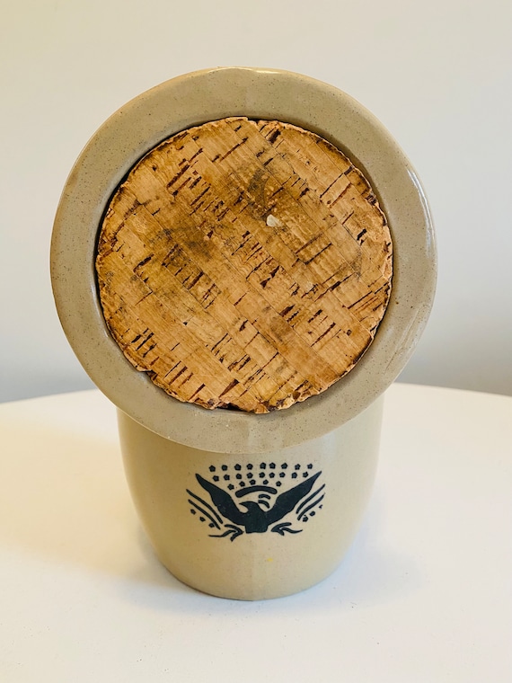 Pot En Grès émaillé Au Sel Avec Bouchon Liège – Vintage