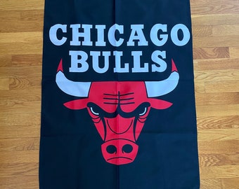 Vintage Chicago Bulls Banner Flag, NOS, Chicago Bulls NBA Basketball Flag, 1990s Unused Flag, Yard Decor, Basketball Flag, NBA Licensed Flag