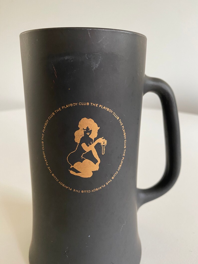 Vintage Playboy Club Mug Matte Black Beer Mug Playboy Etsy