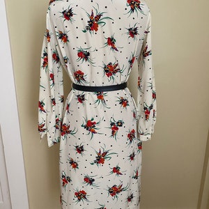 Vintage Lanvin Floral Shirtdress, 1970s Mod Floral Pattern Dress ...