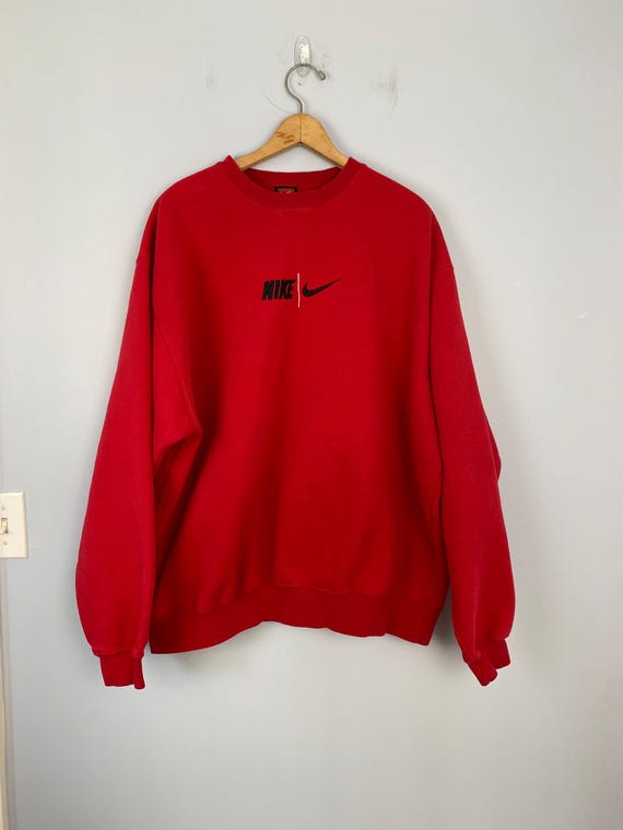 nike red crewneck sweatshirt