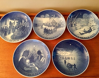 Platos de Navidad de edición limitada de Royal Copenhagen (1968-1972), 1968, 1969, 1970, 1971, 1972, Colección de platos navideños, Decoración navideña