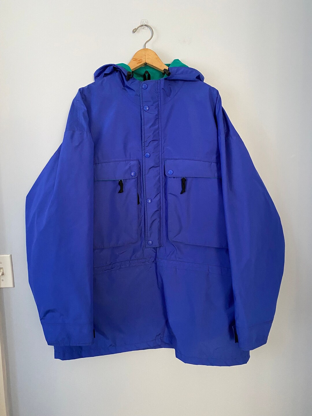 Vintage 1990s LL Bean Men's XL Tall Blue and Teal Goretex Parka