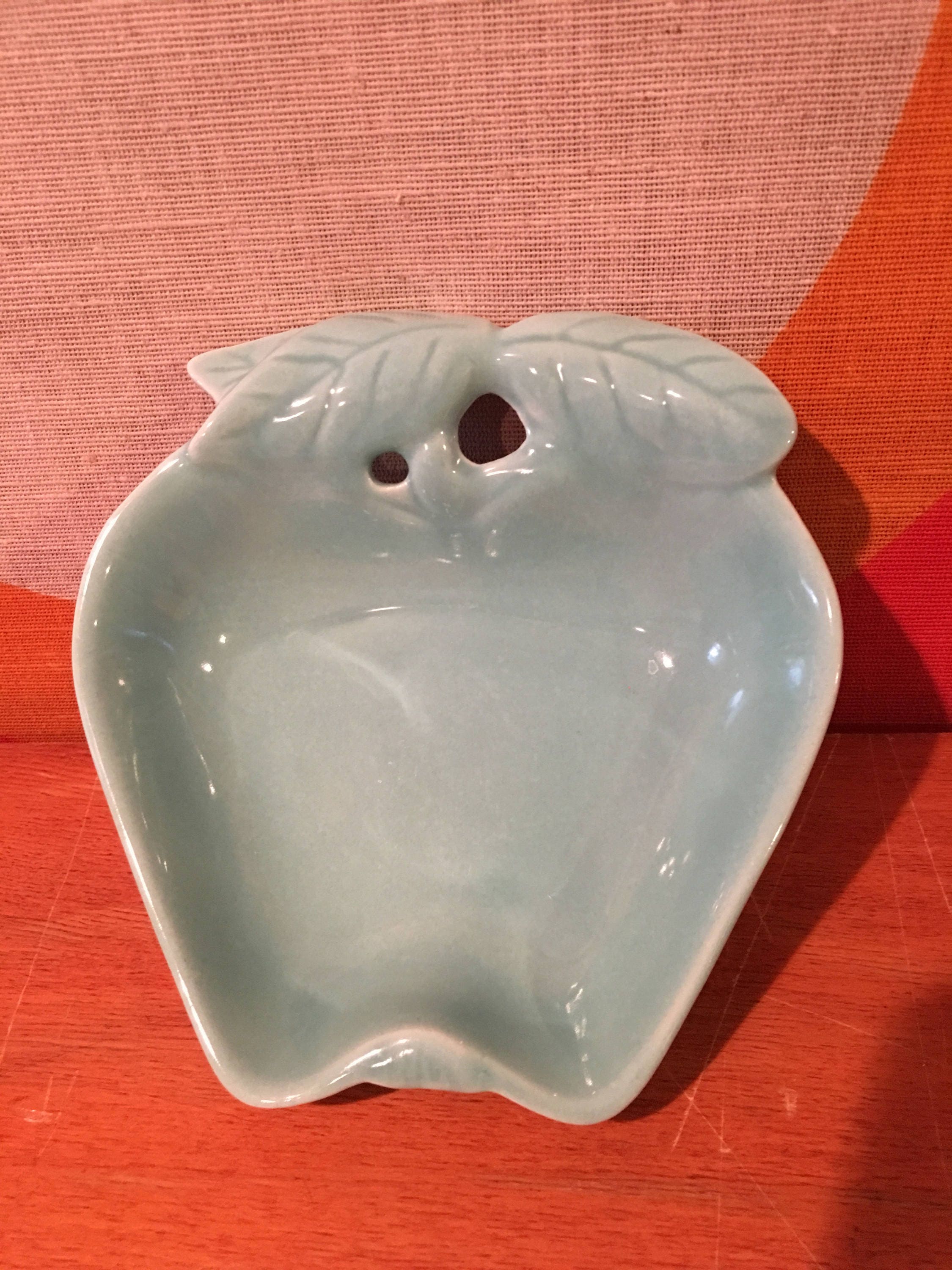 Vintage Apple Dishes Hoenig of California 734 USA Green Etsy