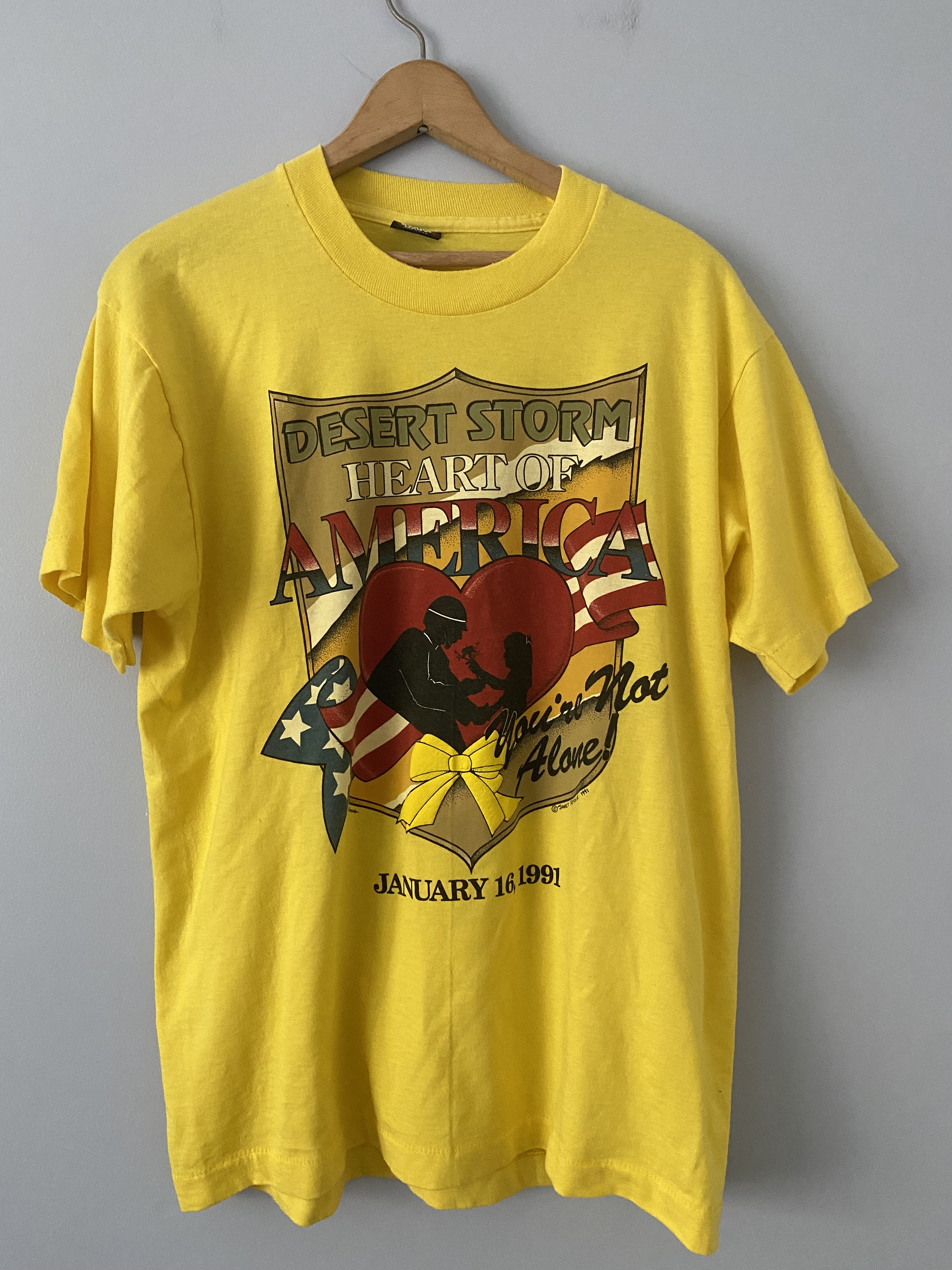 ヴィンテージ デザートストーム作戦 ハート・オブ・アメリカ Tシャツ 