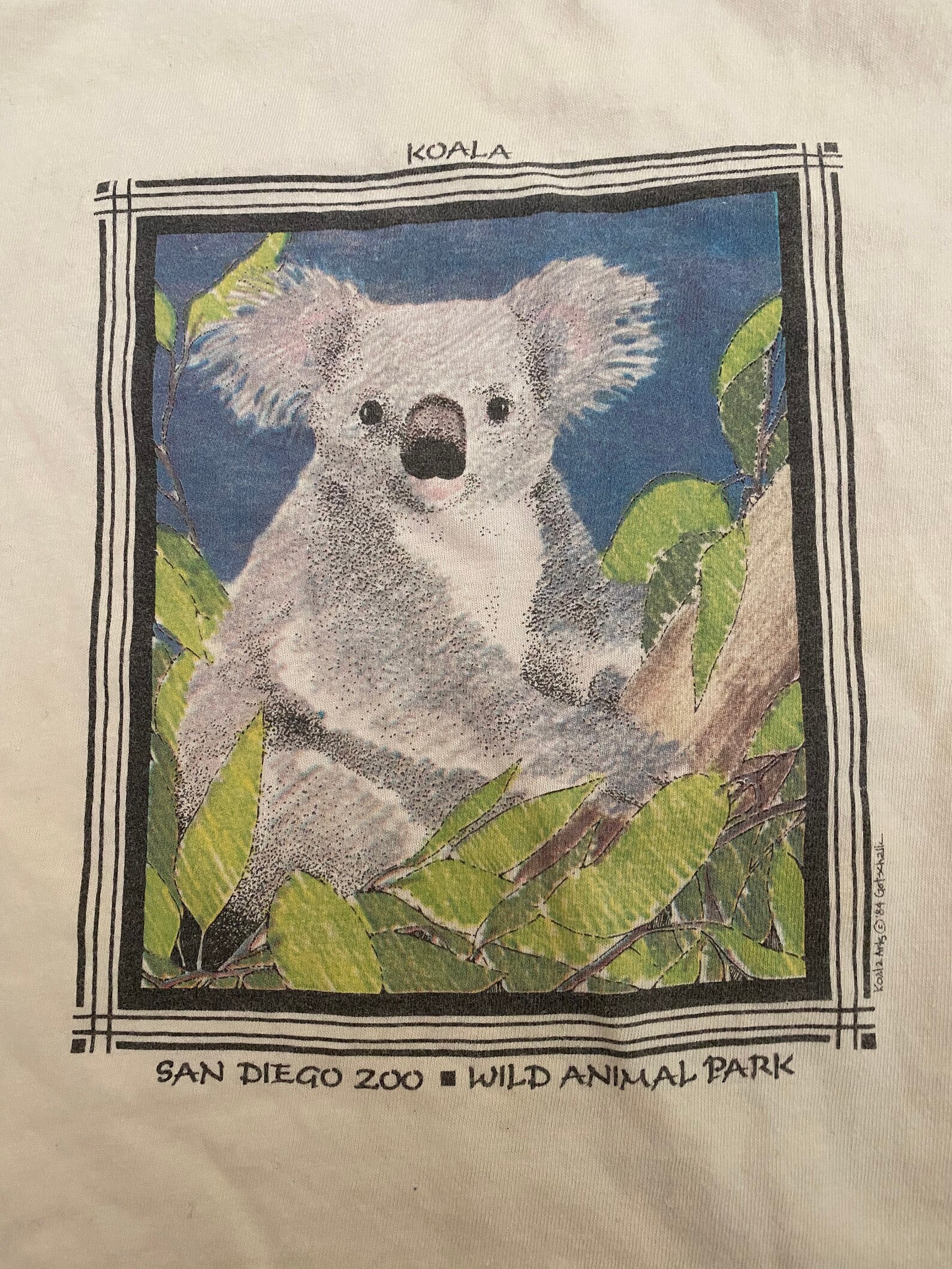 T-shirt Vintage San Diego Zoo "Don't Feed The Animals" - Manches Longues - Occasion Très Bon État