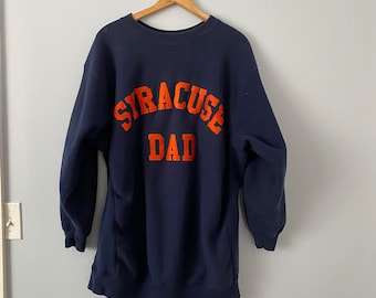 Vintage Syracuse Dad Sweatshirt, Size XXL, Navy Blue Syracuse College Sweatshirt, Syracuse University, Bassett Walker Sturdy Sweats