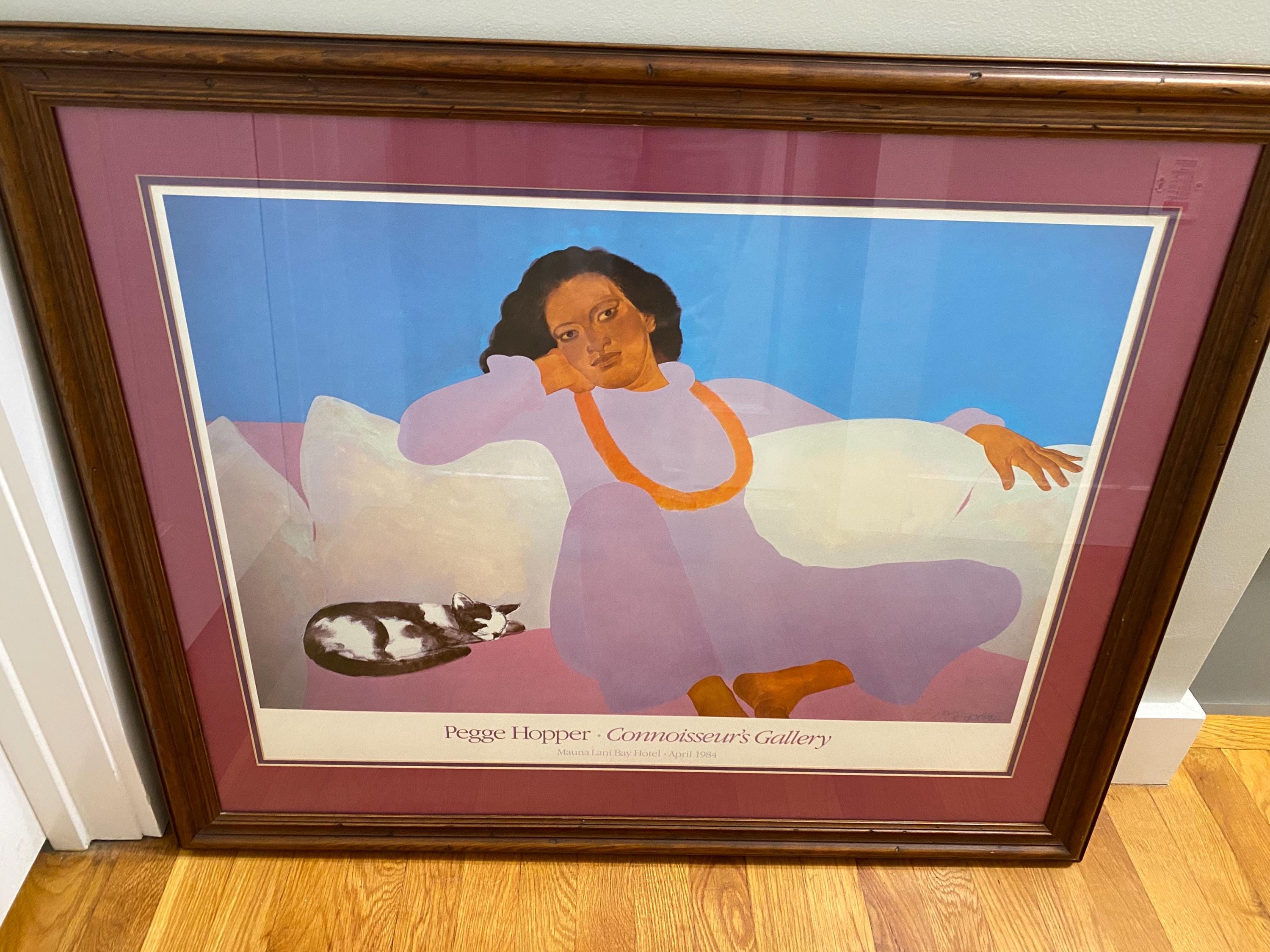 Pegge Hopper★ハワイで購入 Pegge Hopper Popoki II Signed Print, Framed, Connoisseur's