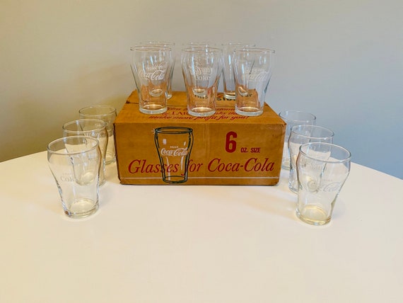 Small Collectible Glassware Coca-Cola Shot Fountain Glass Cup