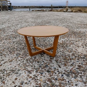 Drexel Precedent Coffee Table, Mid Century Modern Coffee Table, RARE Edward Wormley for Drexel Precedent Line, Round Cocktail Table, X Base