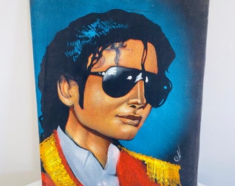 Vintage Michael Jackson Velvet Painting, Kitschy Velvet Artwork