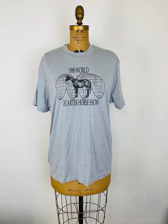 Vintage 1989 World Quarter Horse Show Souvenir Tshir… Gem